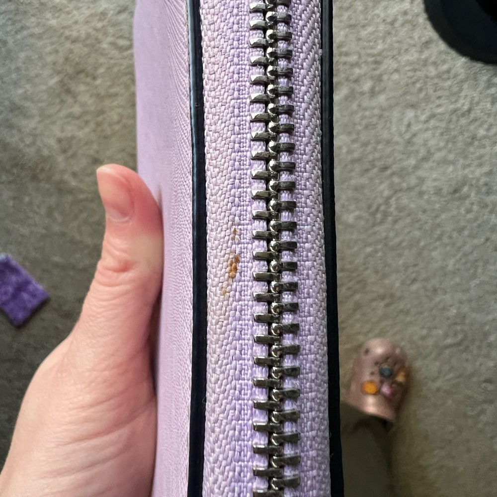 Kate Spade navy and purple wallet - Picture 6 of 7